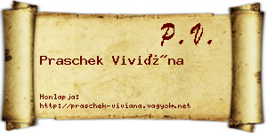 Praschek Viviána névjegykártya